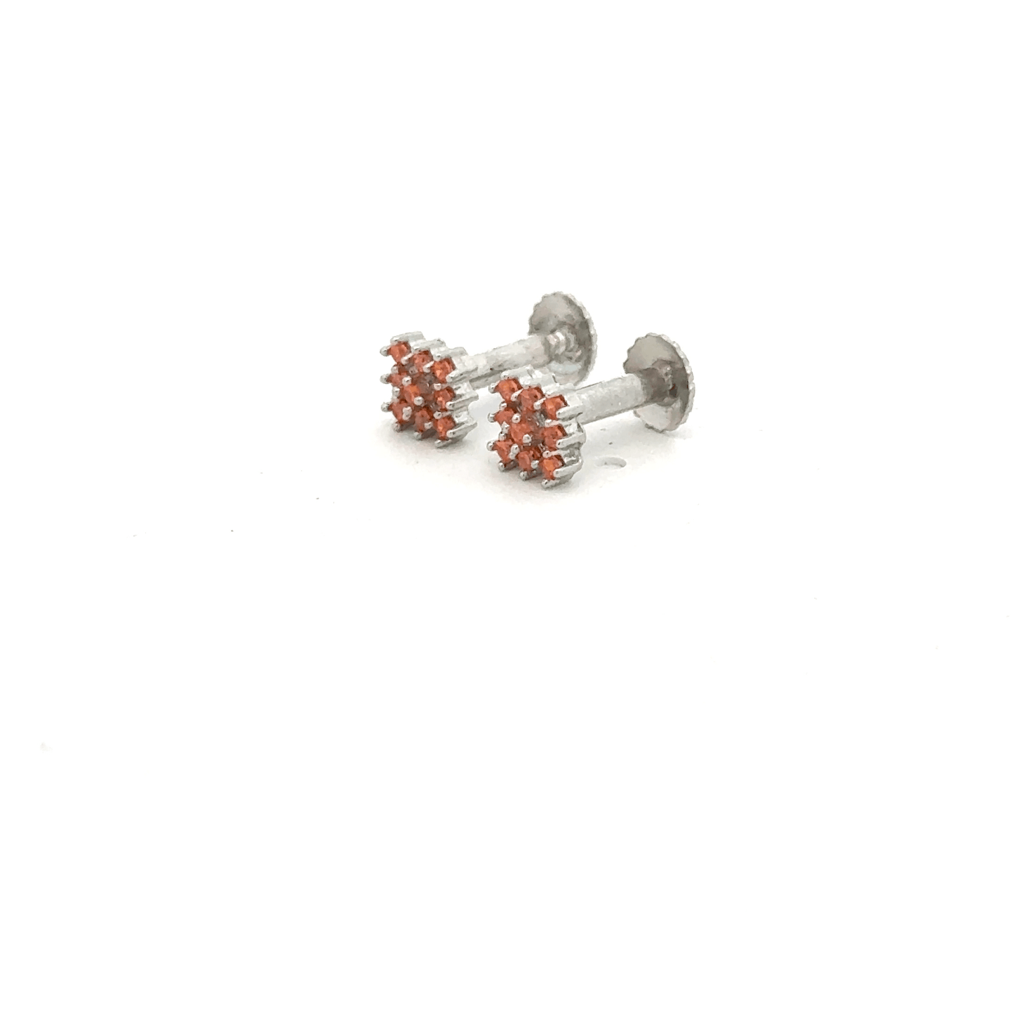 Multistone Orange Earrings