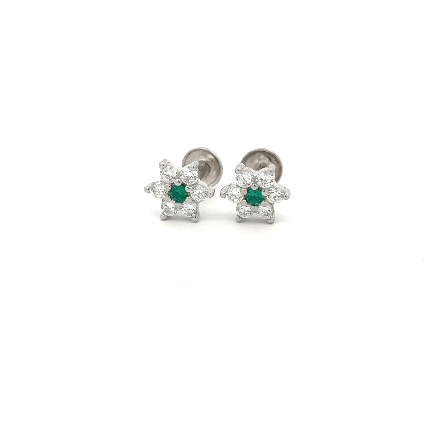 Satdani Green Center Stone Earrings