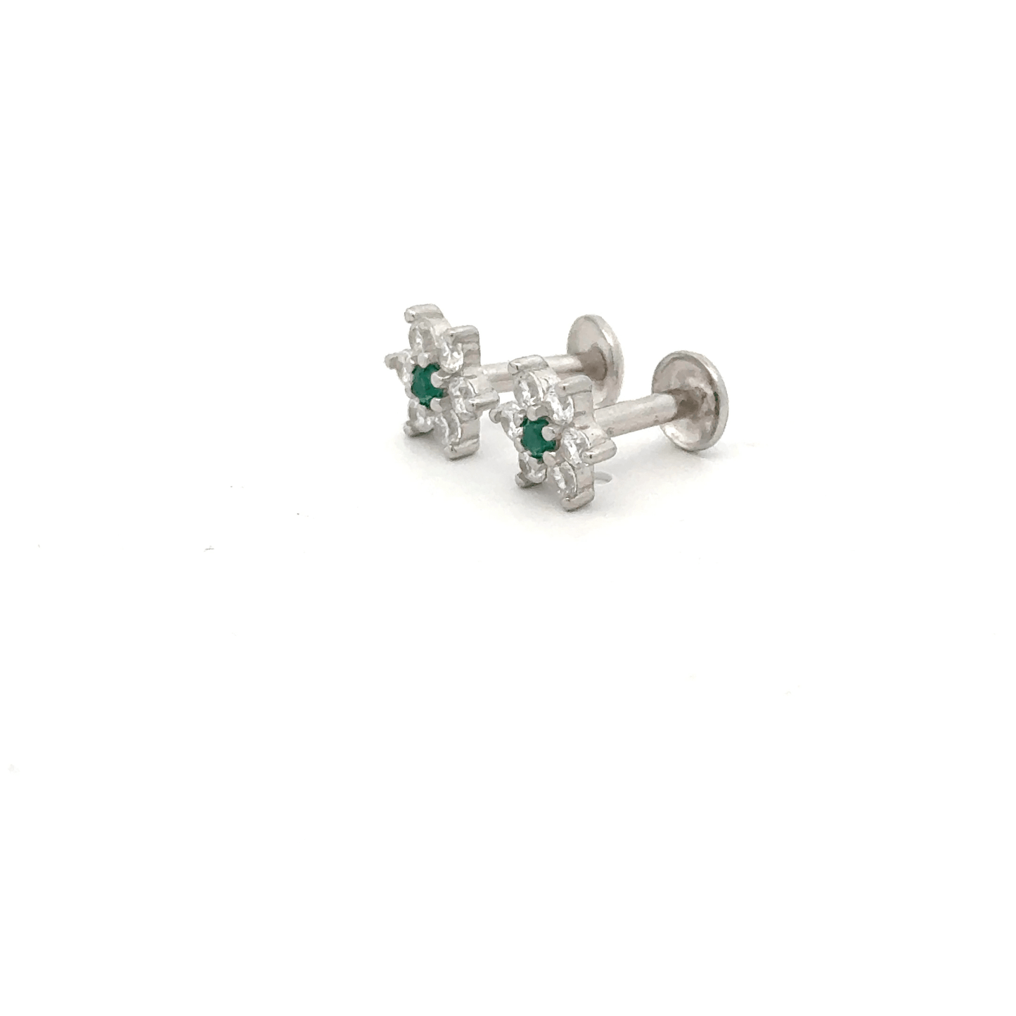Satdani Green Center Stone Earrings