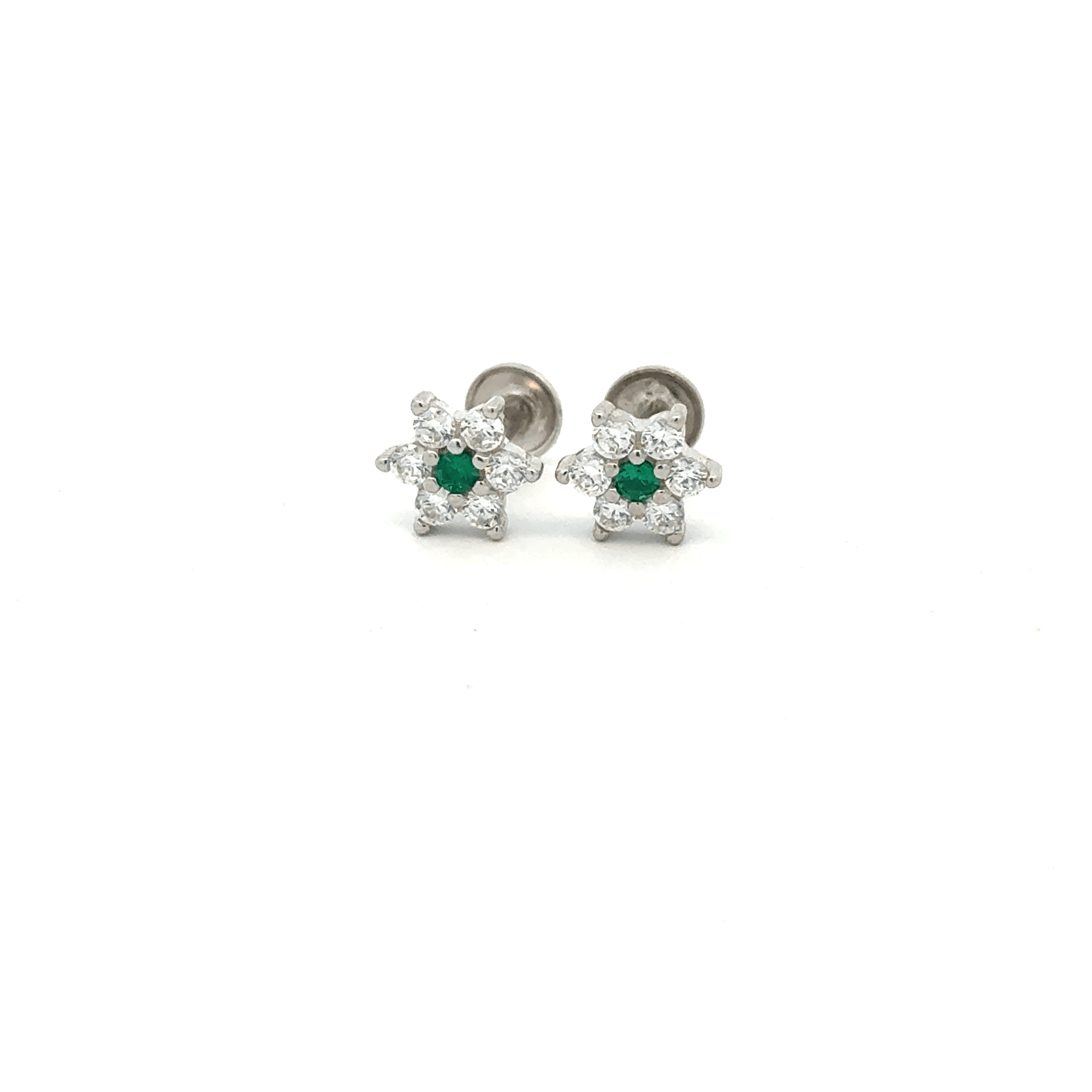 Satdani Green Center Stone Earrings