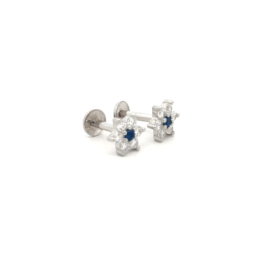 Satdani Blue Center Stone Earrings