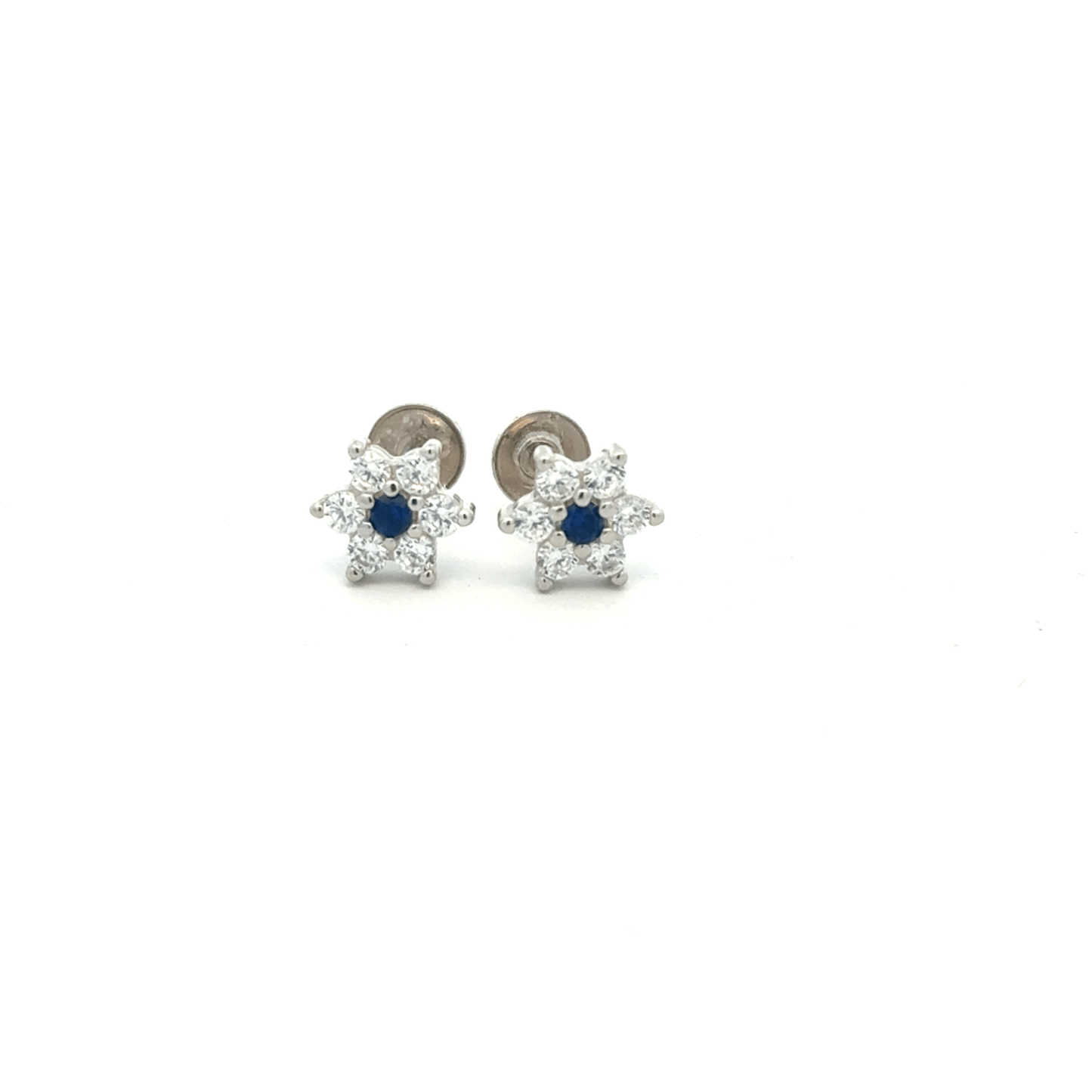 Satdani Blue Center Stone Earrings