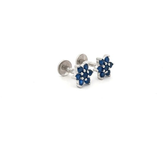 Satdani Blue Center Stone Earrings