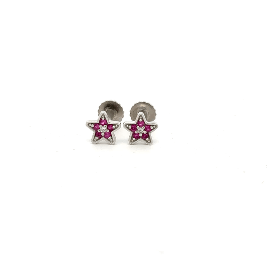 Star Red Stone Earring