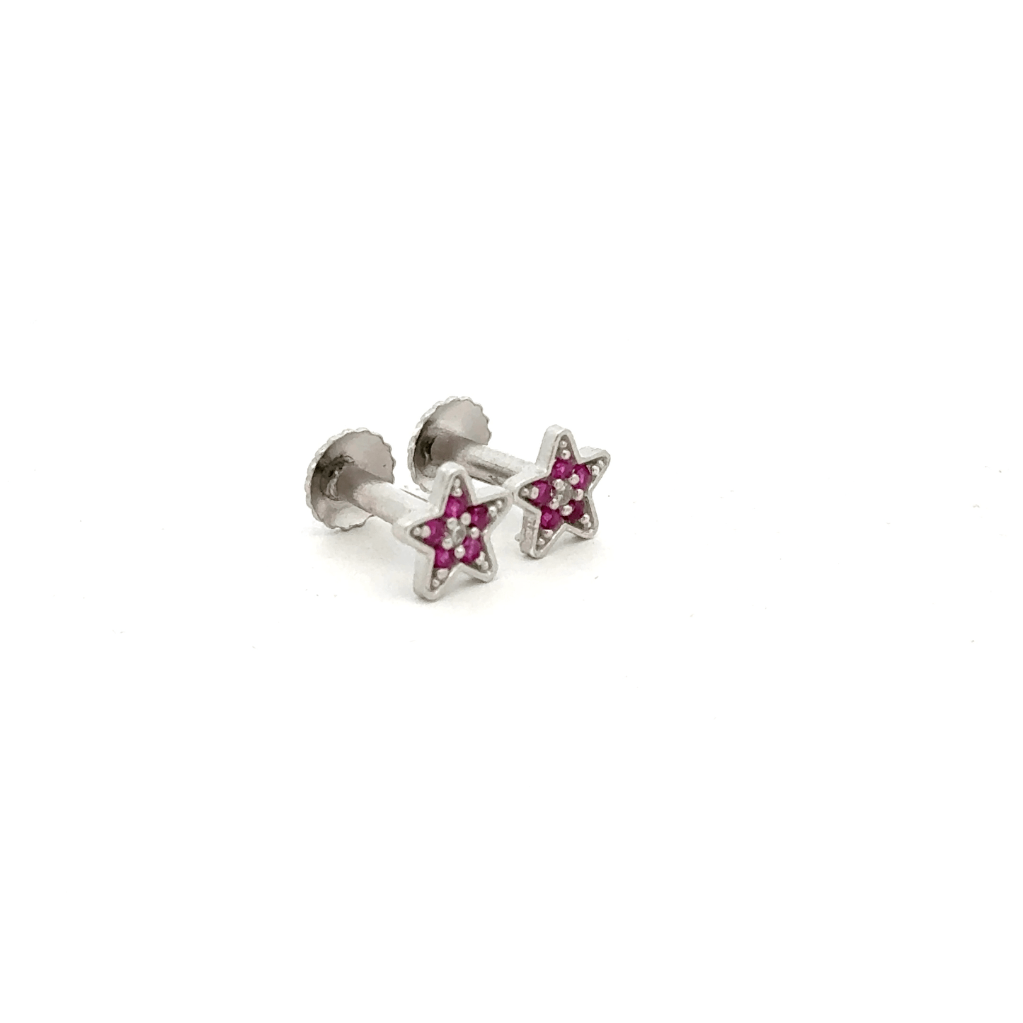 Star Red Stone Earring