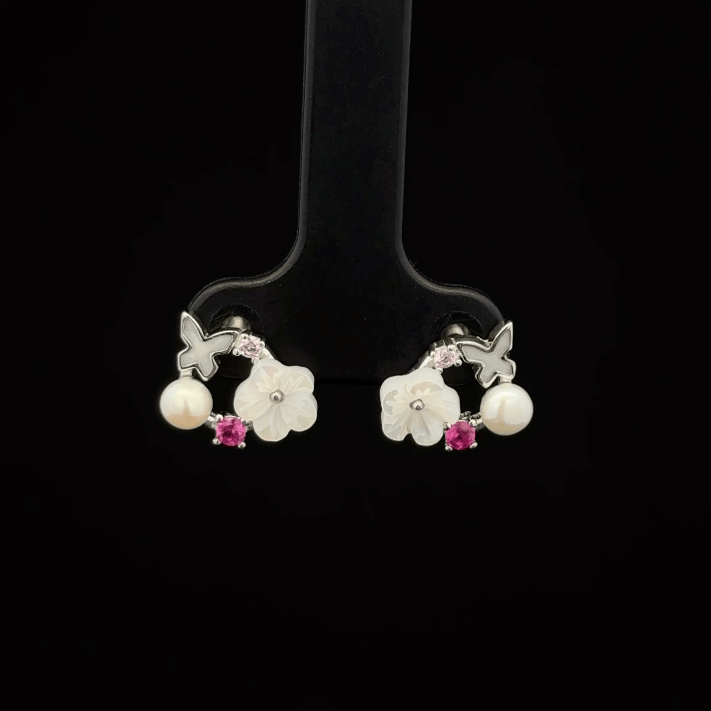 Flower Butterfly Earrings