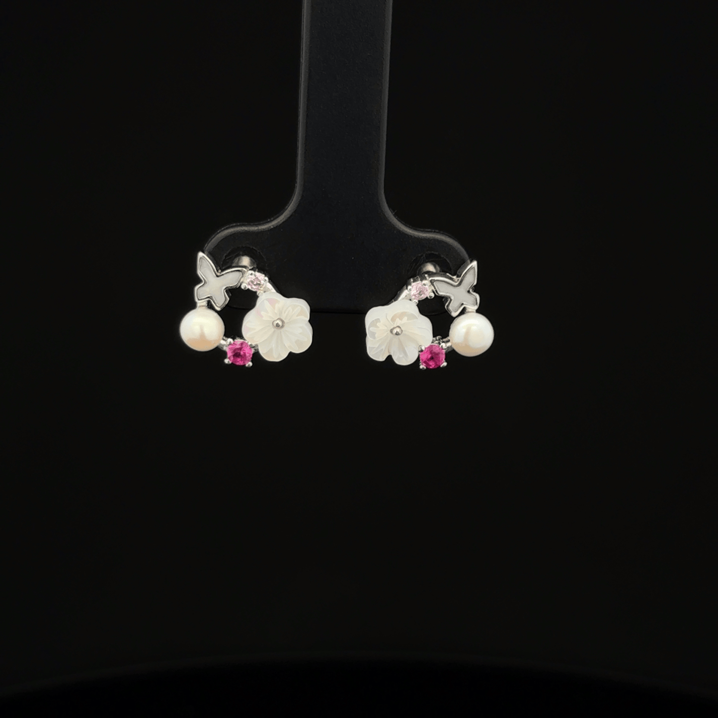 Flower Butterfly Earrings