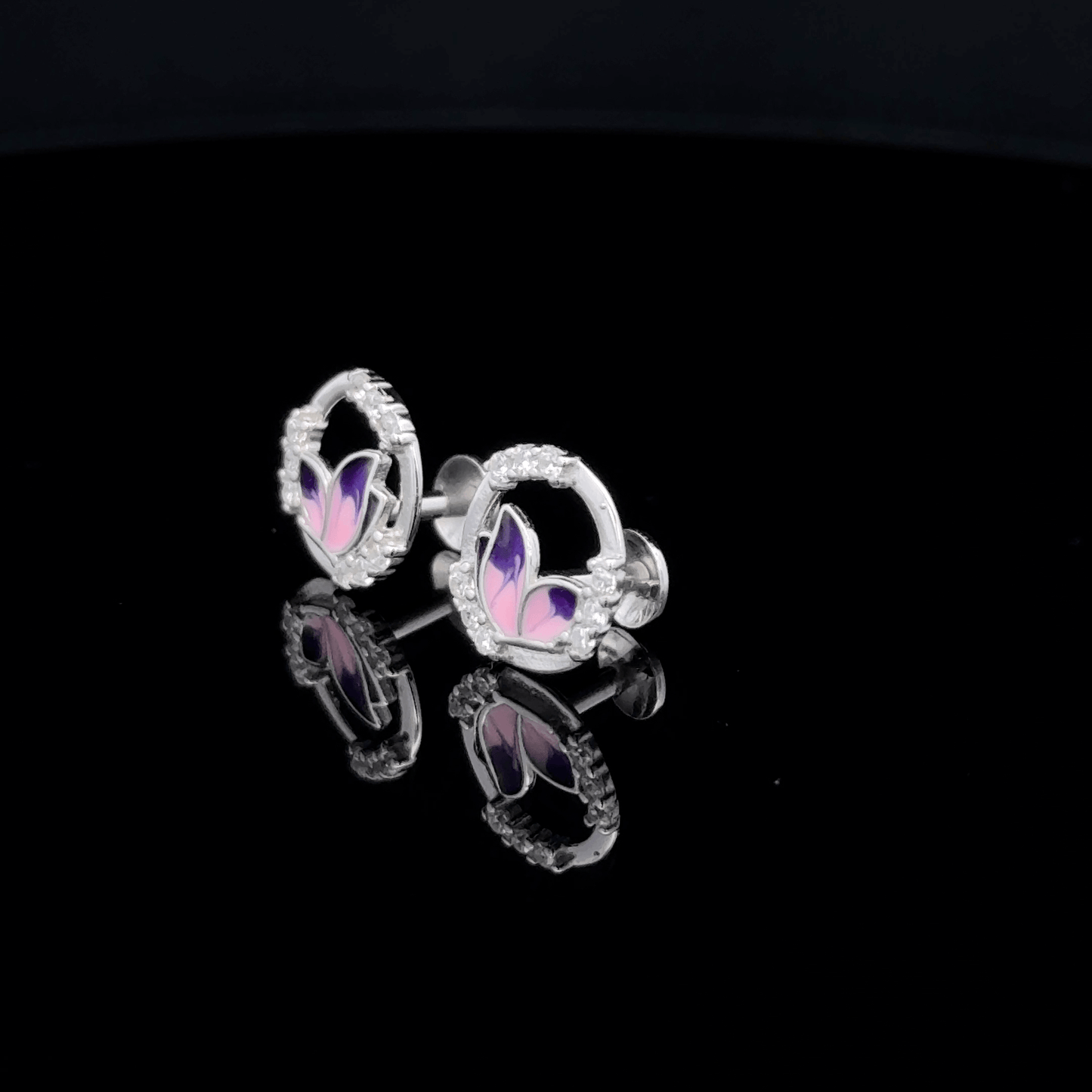 Pink Butterfly Earrings