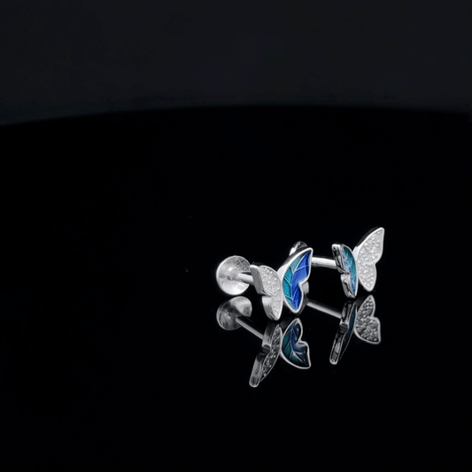 One side stone earrings