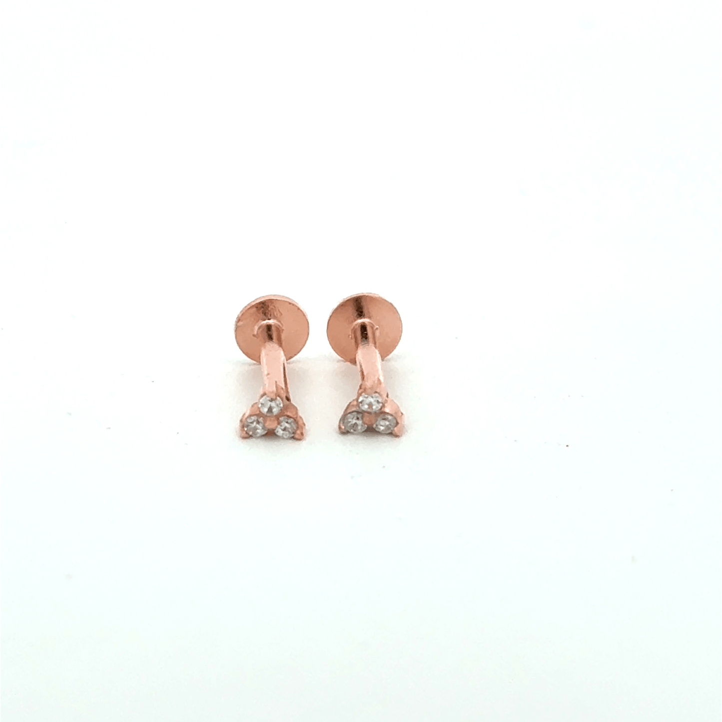 White Triangle Stud