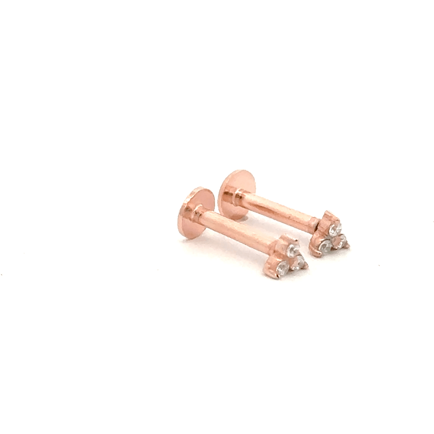 White Triangle Stud