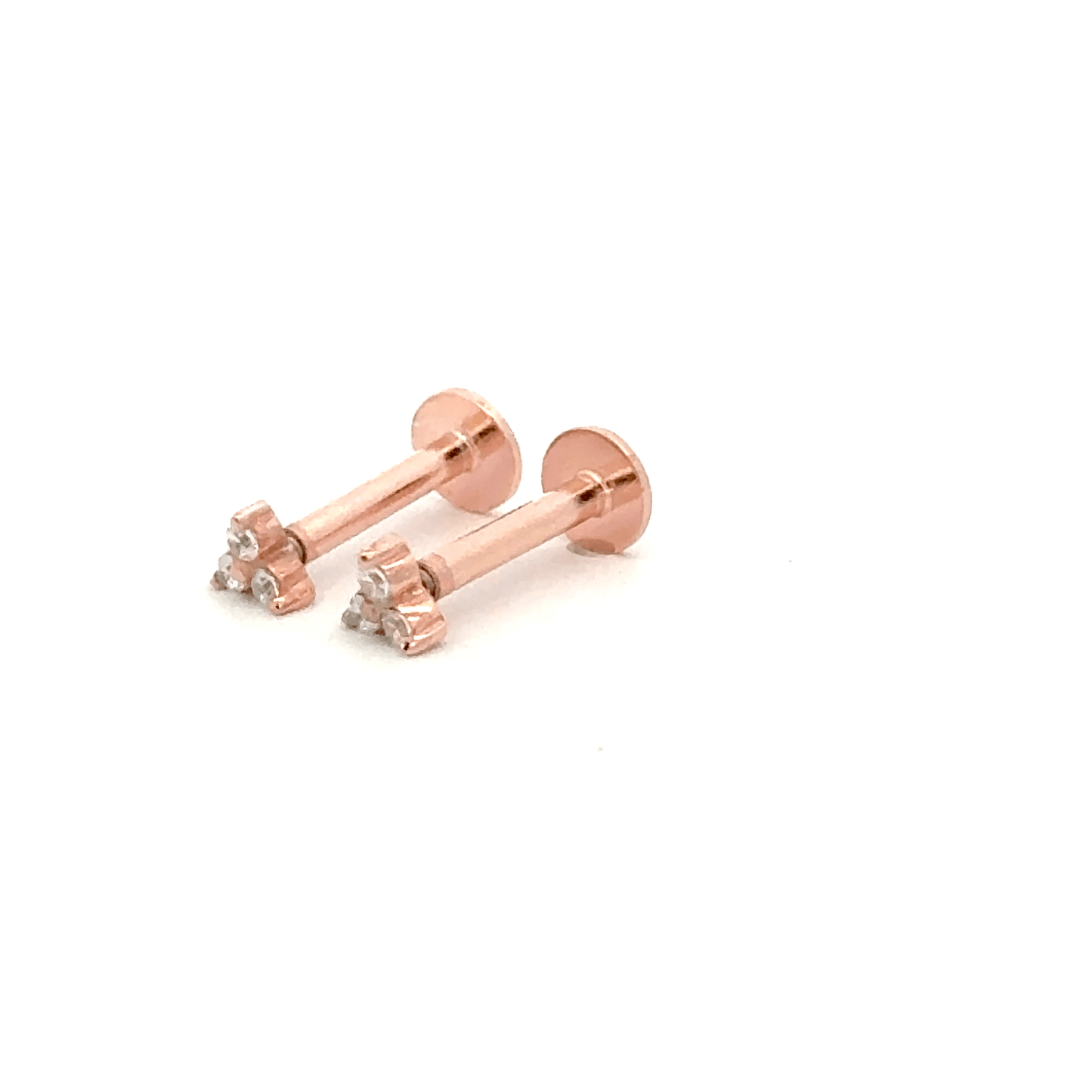 White Triangle Stud