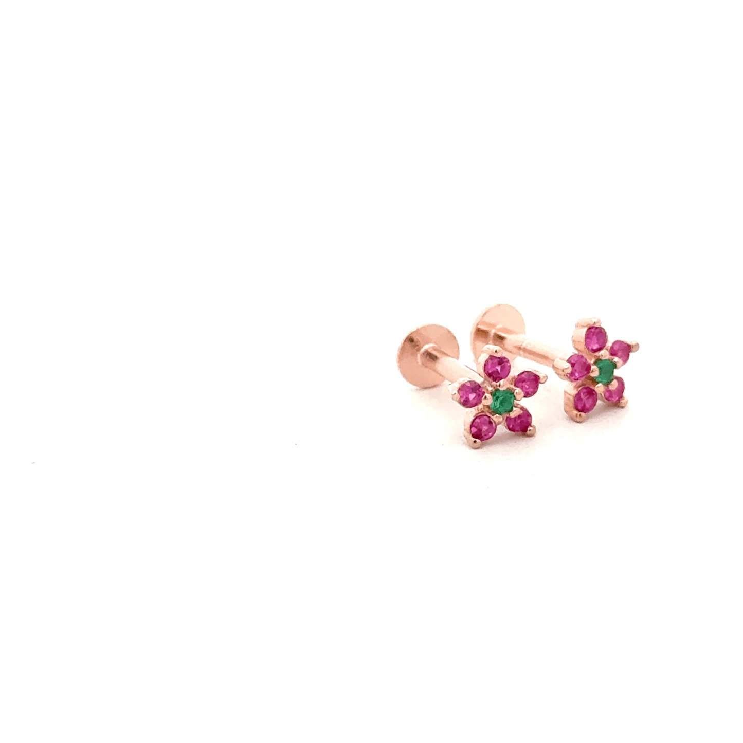 Green Stone Flower Earring