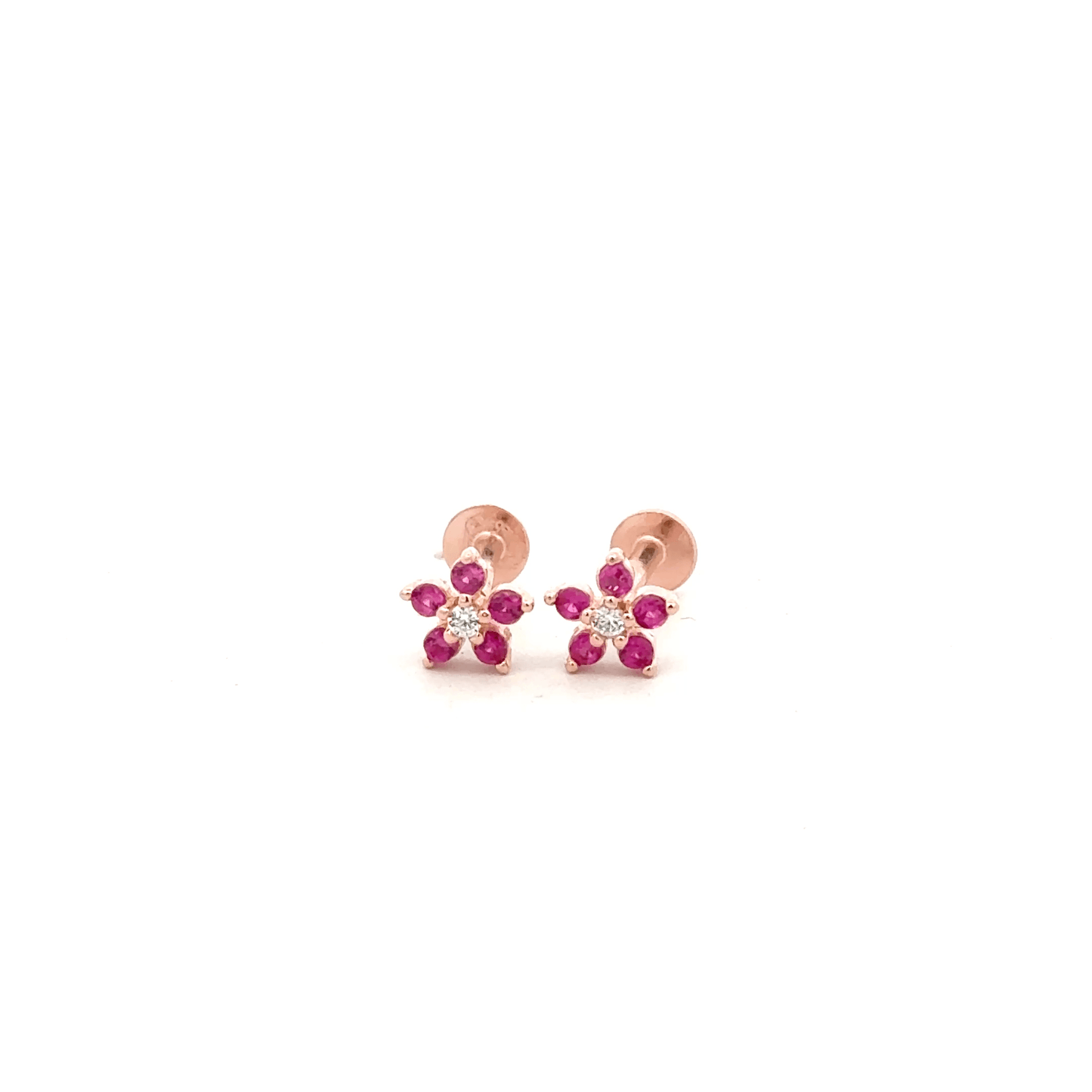 Pink Flower Stud