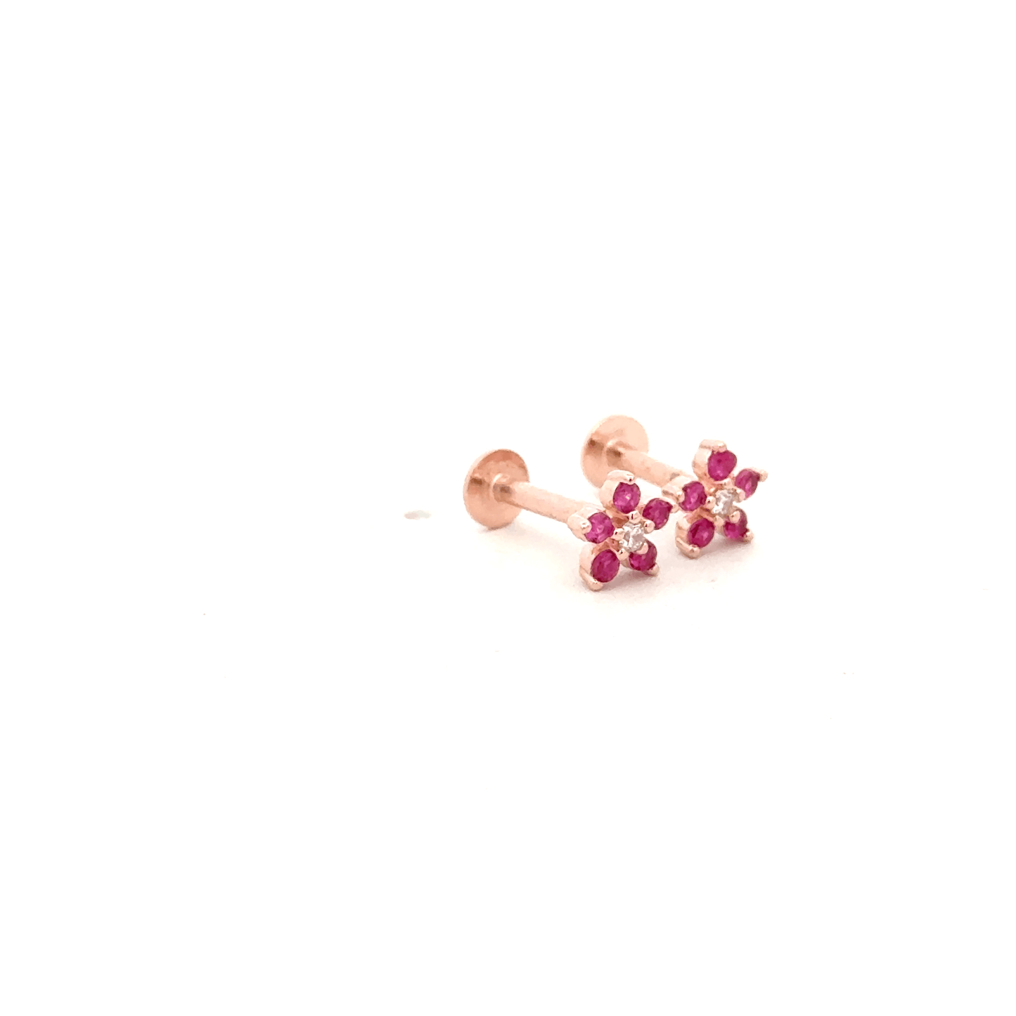 Pink Flower Stud