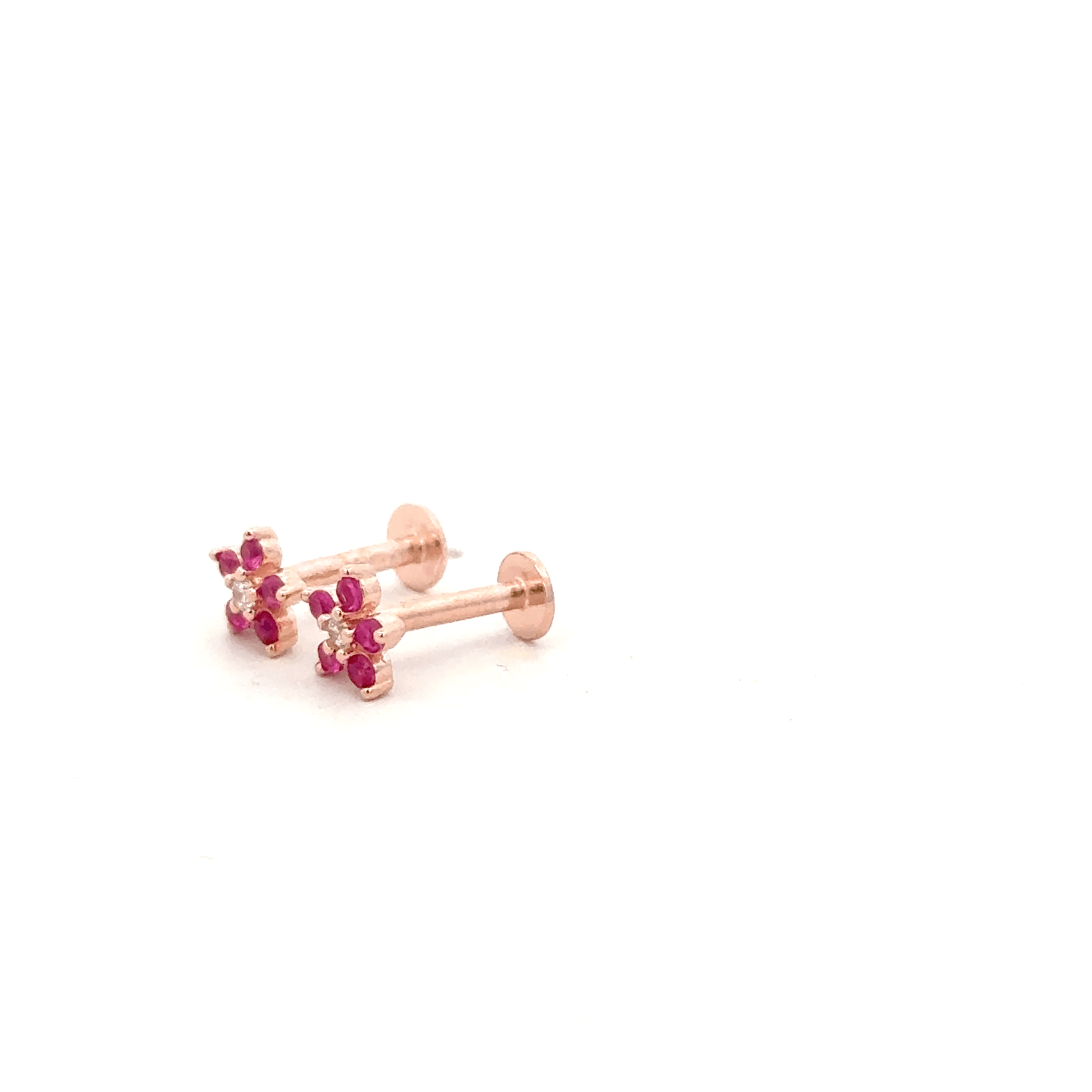Pink Flower Stud