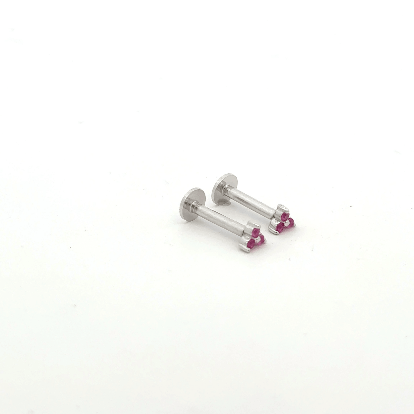 Triangle pink Stone Stud