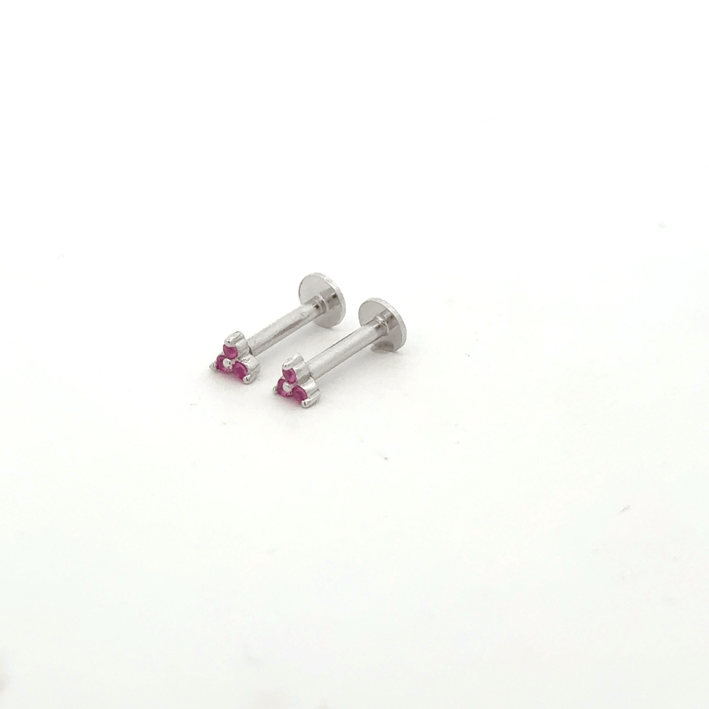 Triangle pink Stone Stud