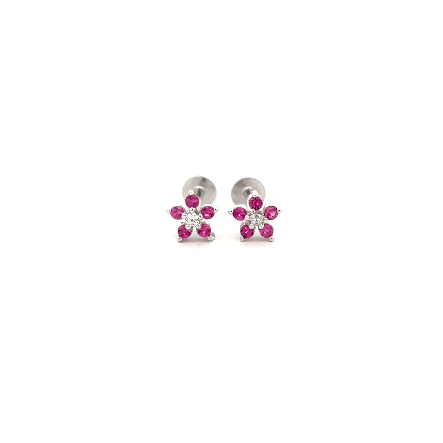 Floral Pink Stud