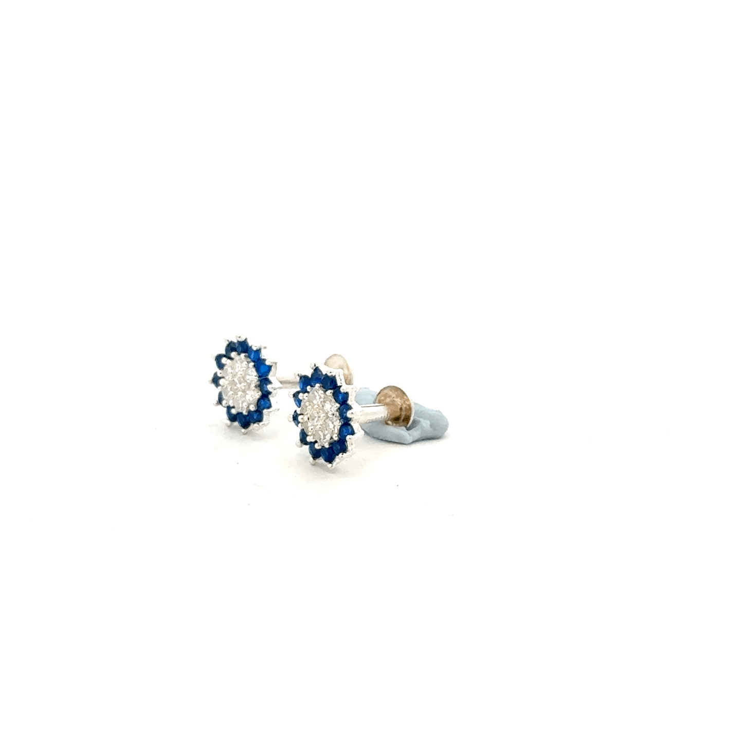 Multistone Blue Second Earrings