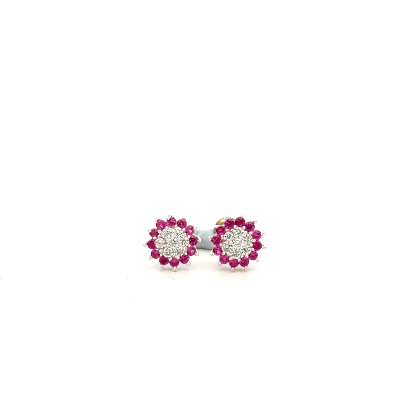 Multistone Red Second Earrings