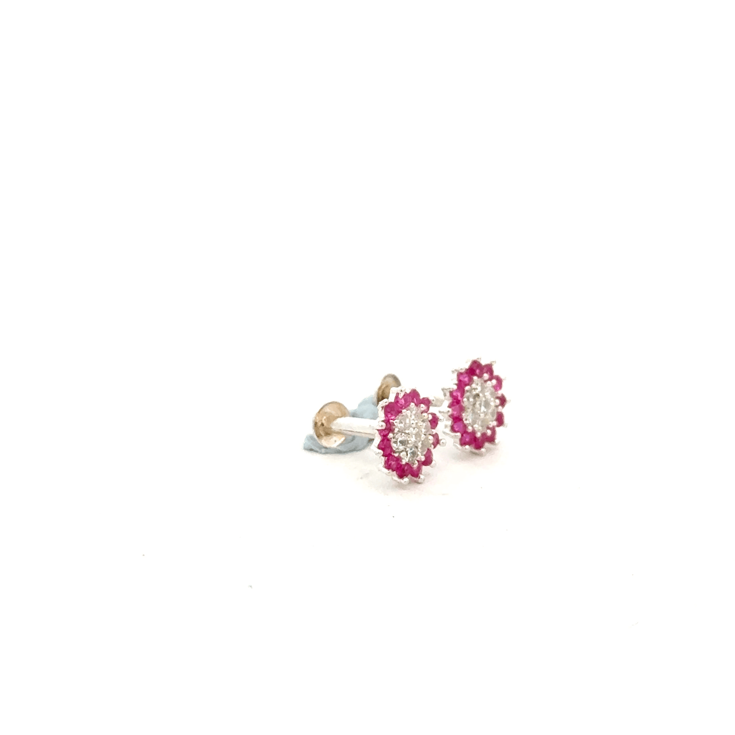 Multistone Red Second Earrings