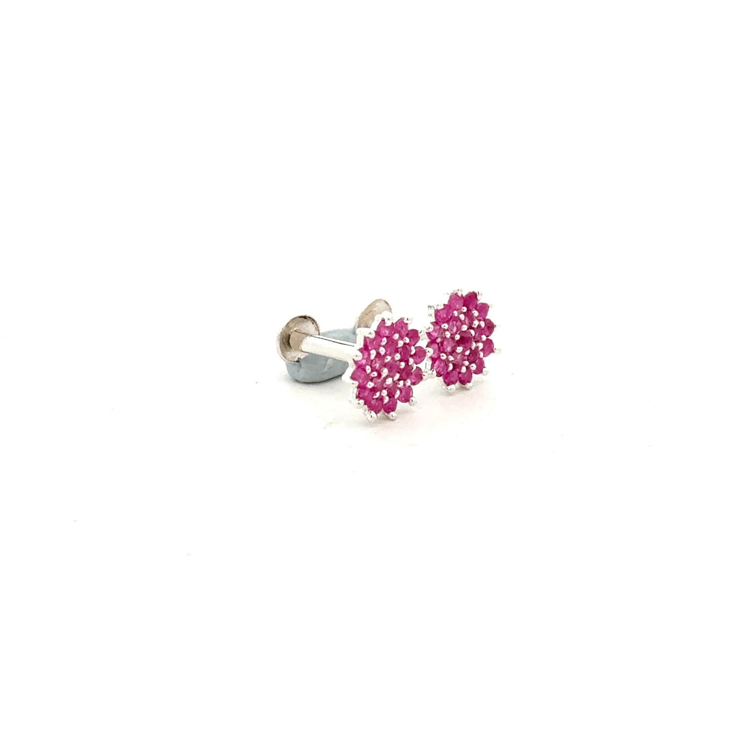 Multistone Red Second Earring