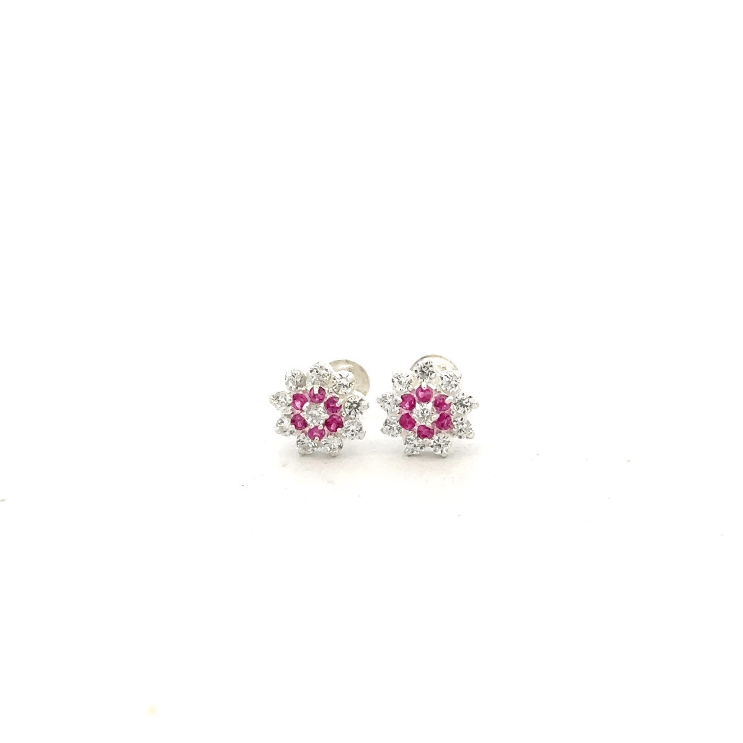 Multistone Red Second Earring