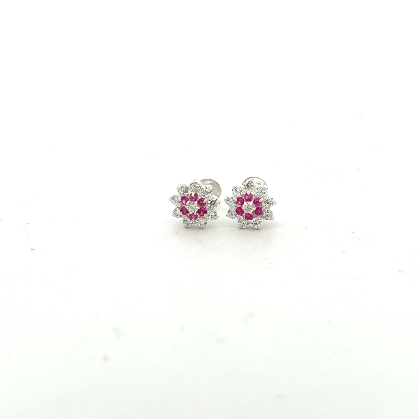 Multistone Red Second Earring