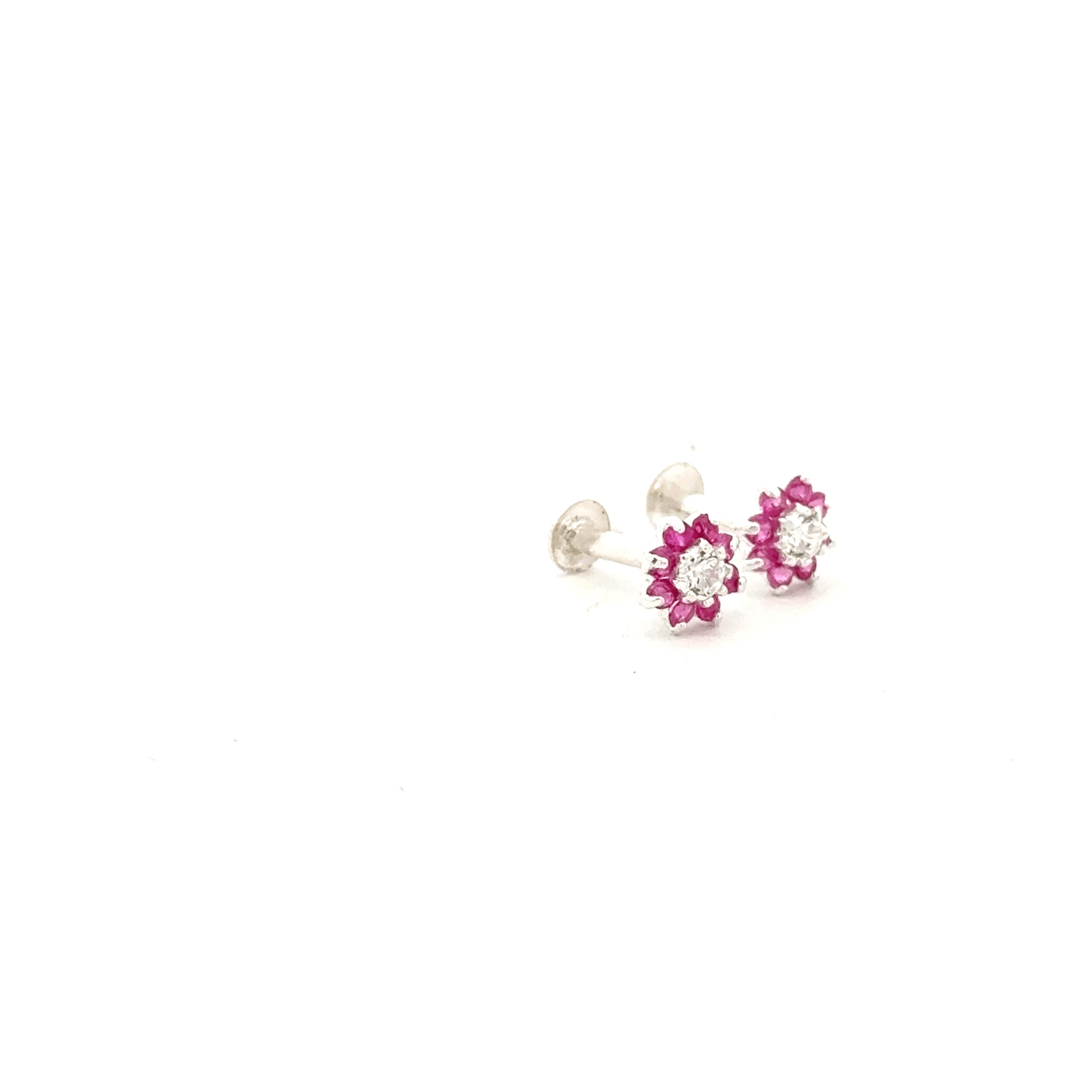 Multistone Red Second Earring