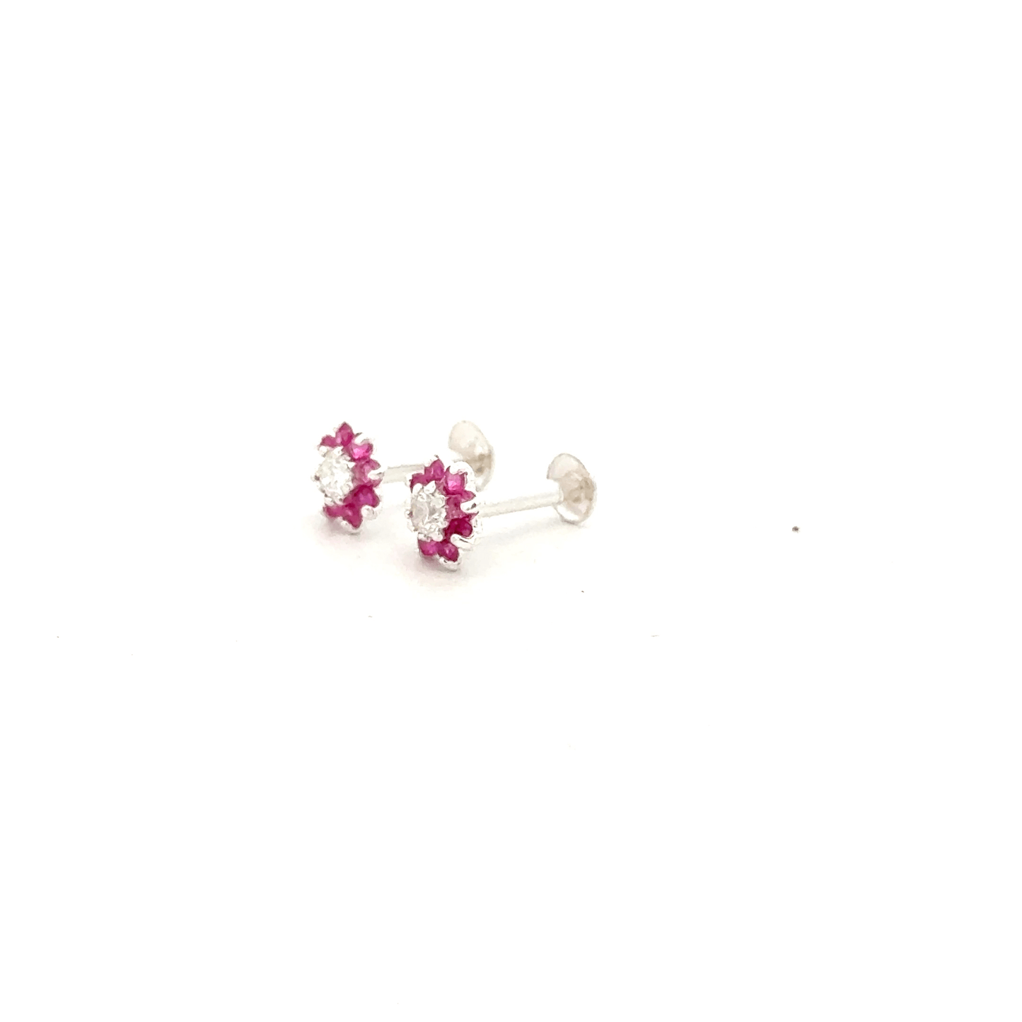 Multistone Red Second Earring