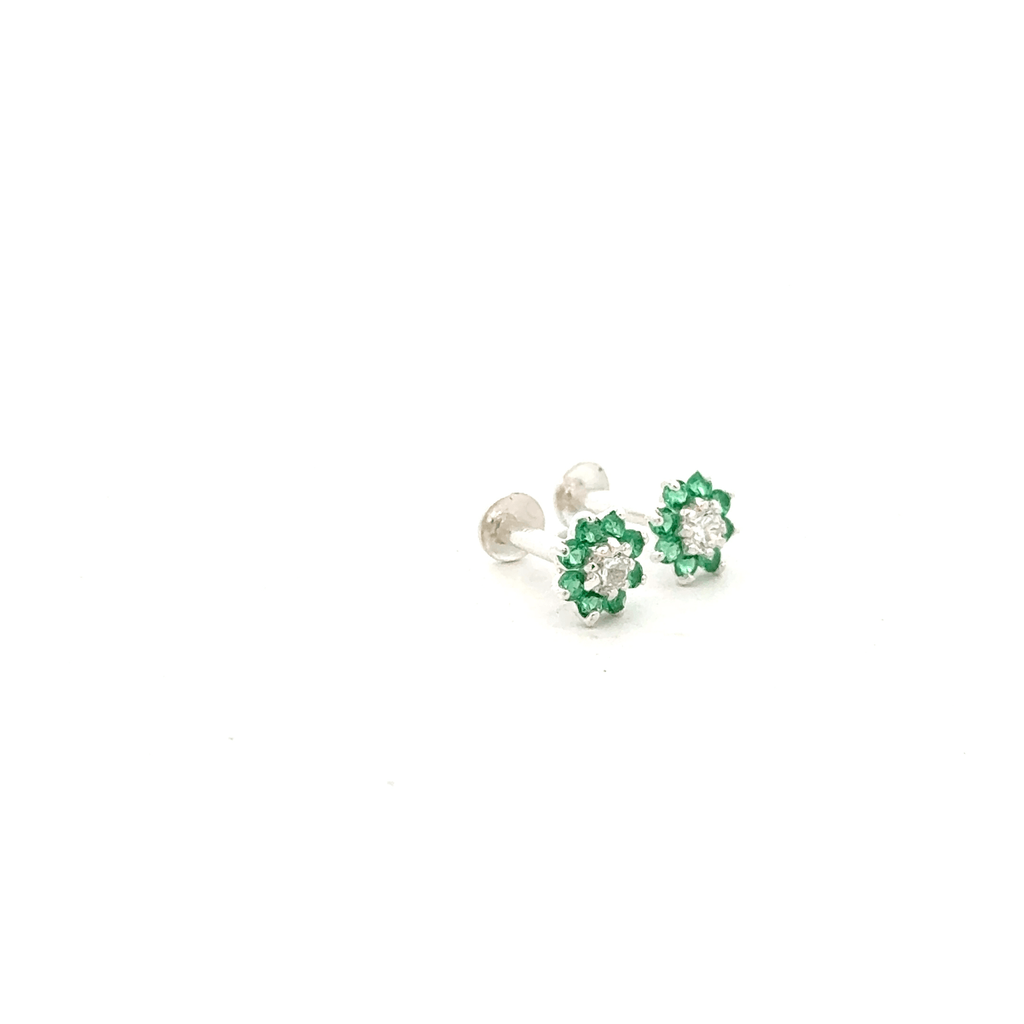 Multistone Green Second Earring