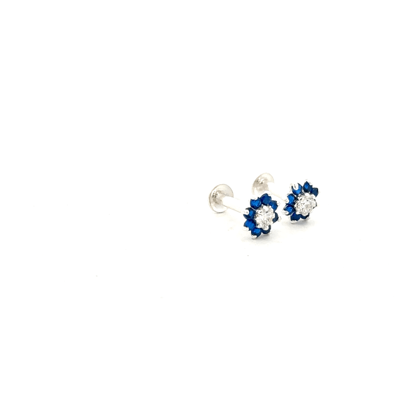 Multistone Blue Second Earring