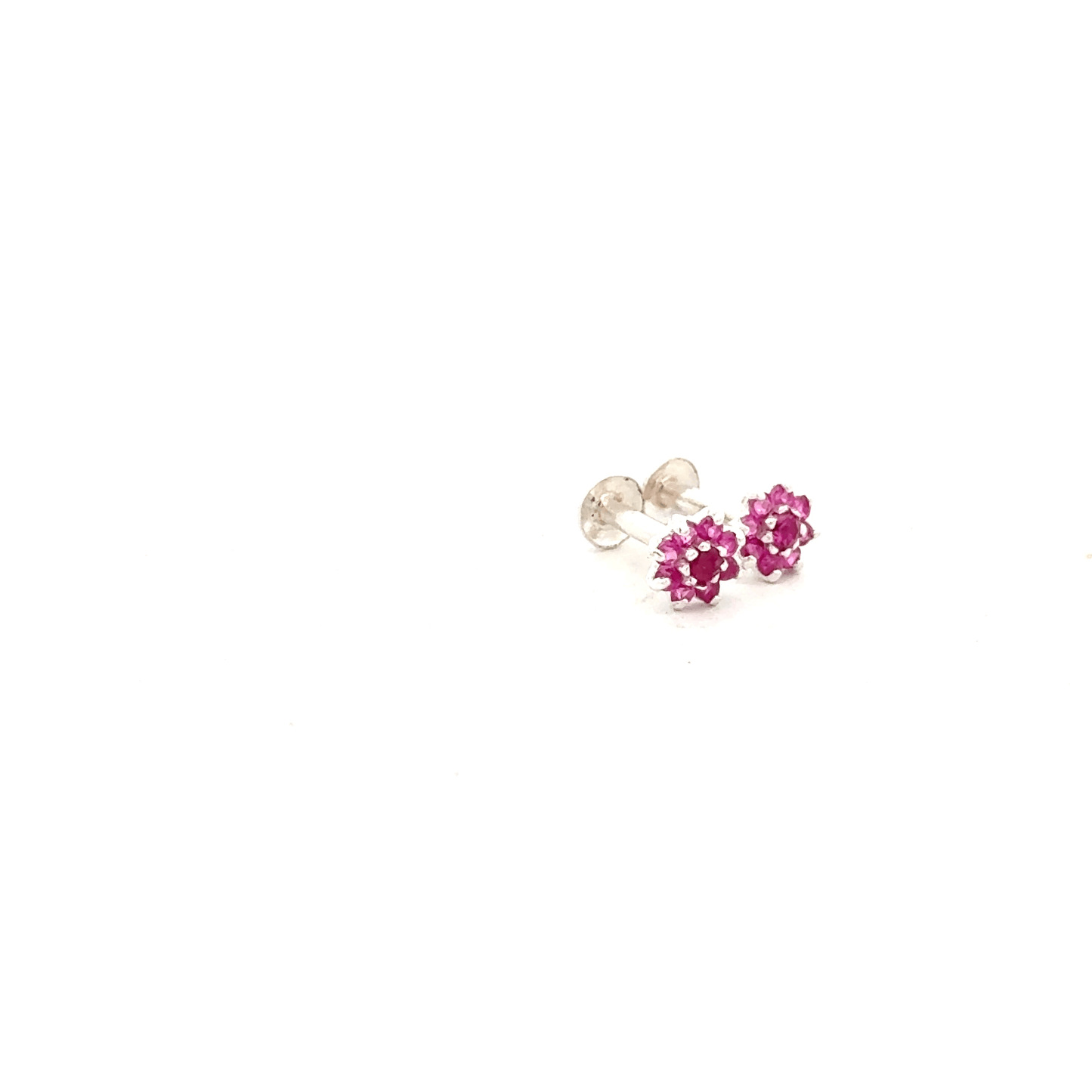 Multistone Red Second Earring