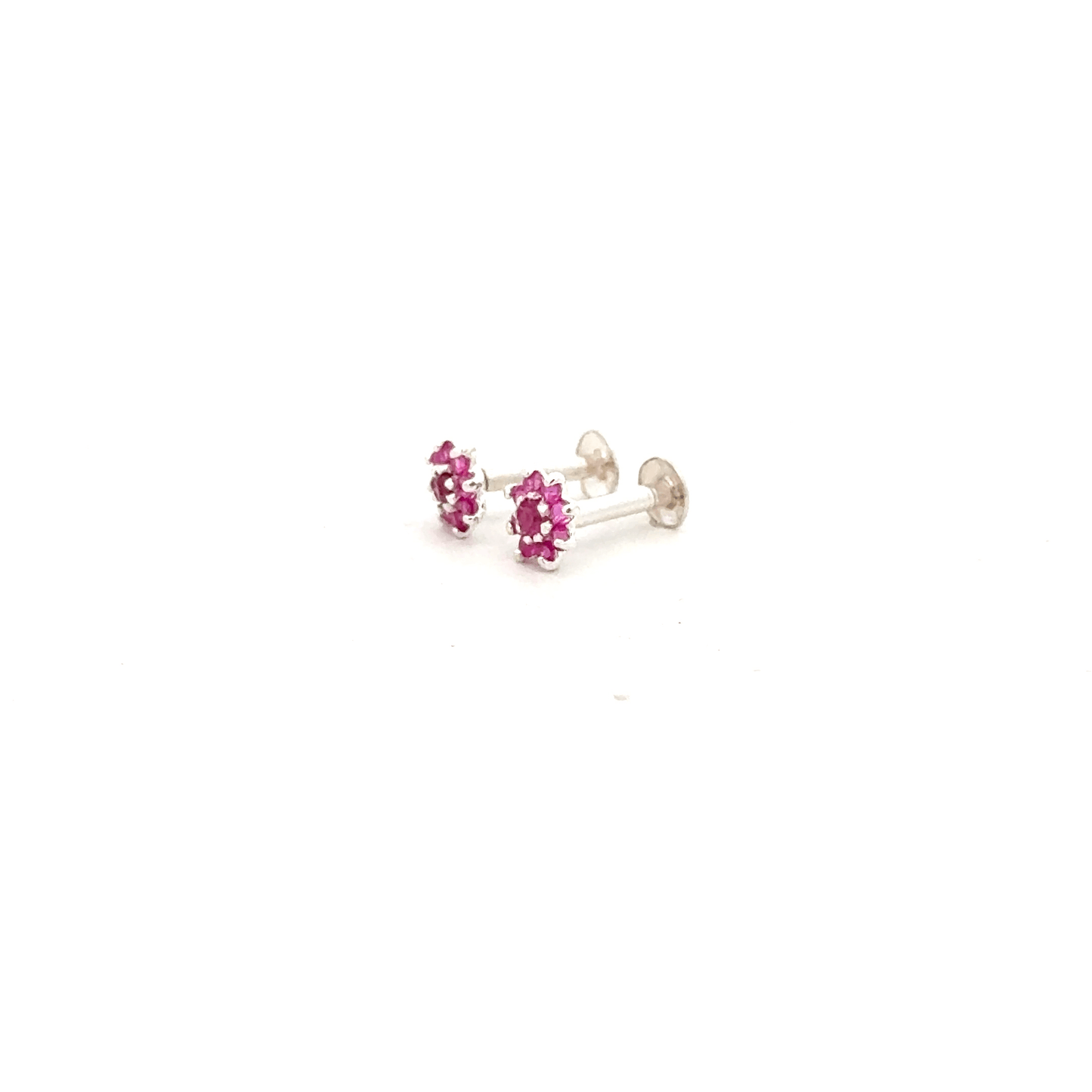 Multistone Red Second Earring
