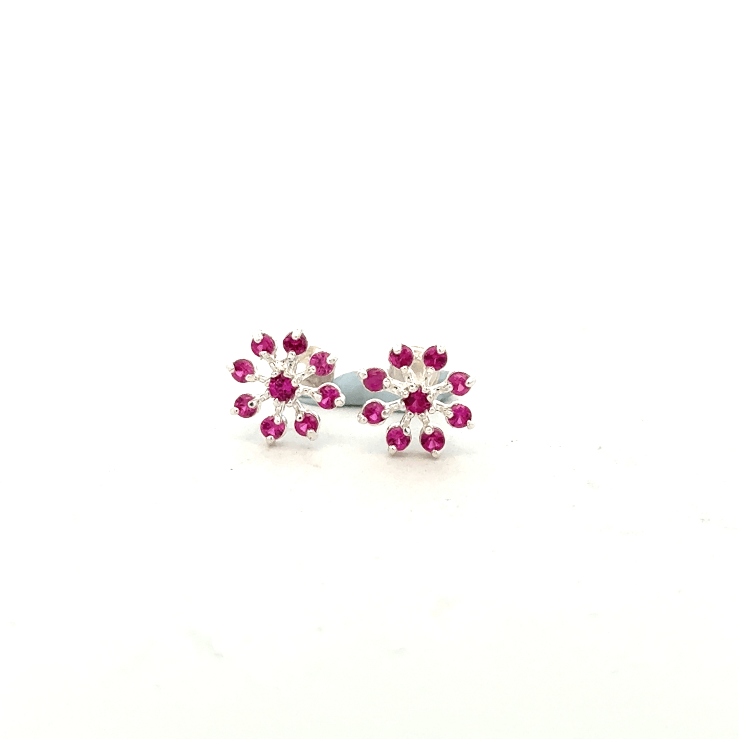 Multistone Red Second Earrings