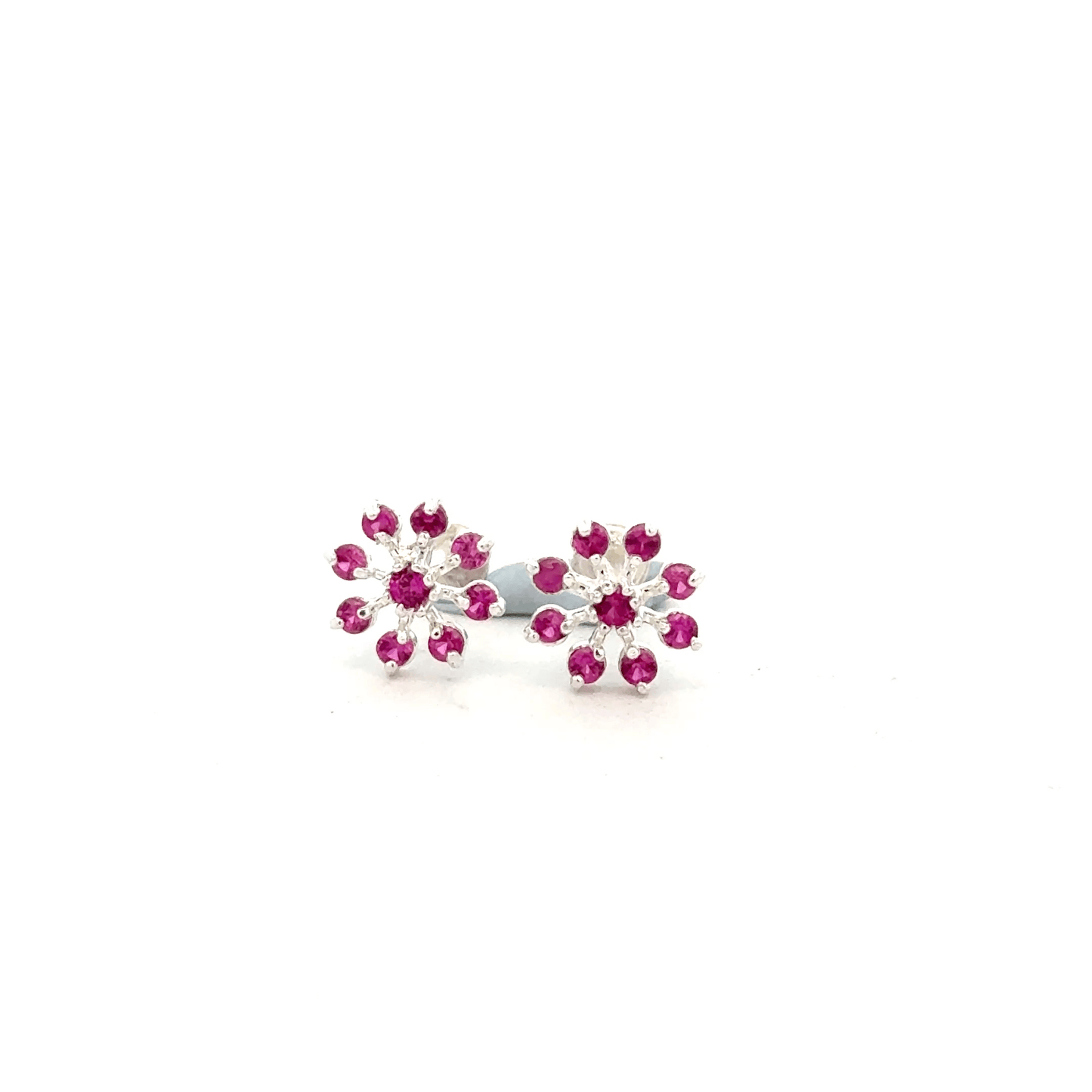 Multistone Red Second Earrings