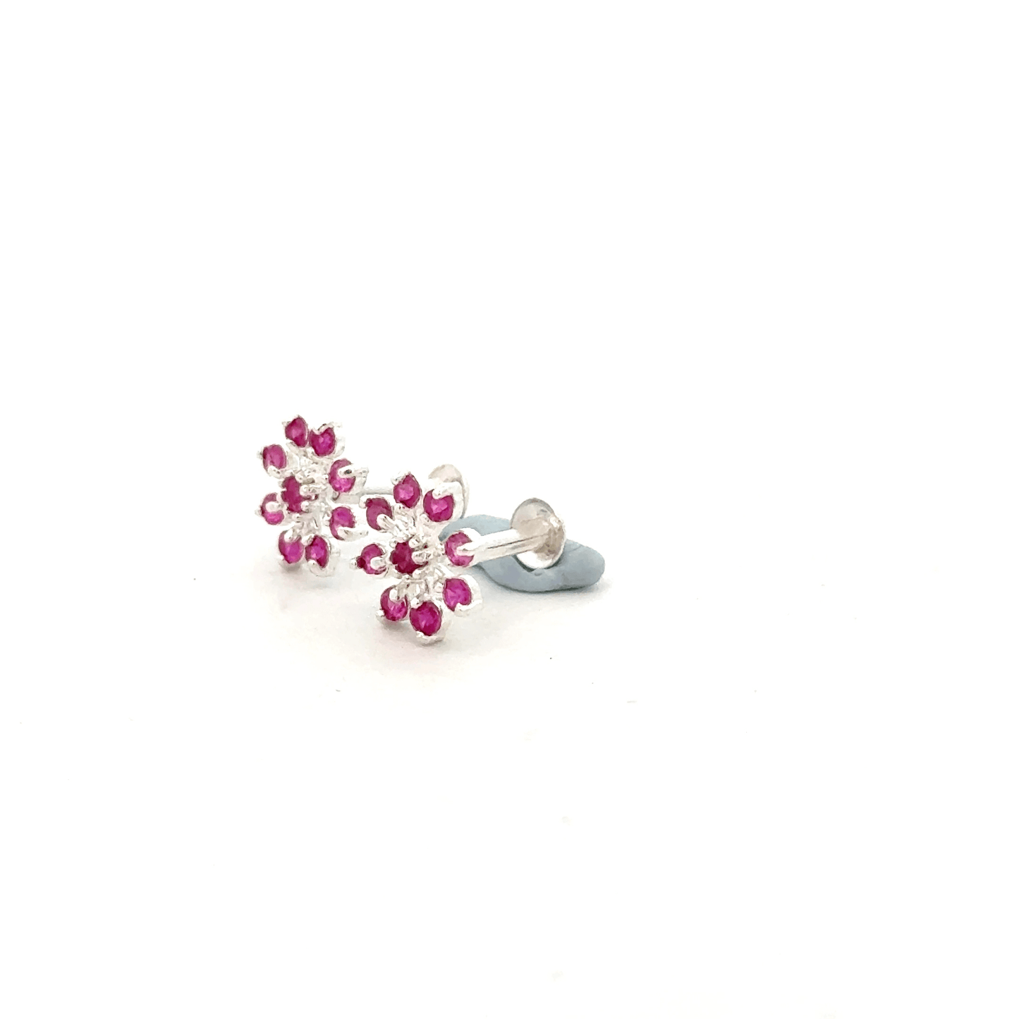 Multistone Red Second Earrings