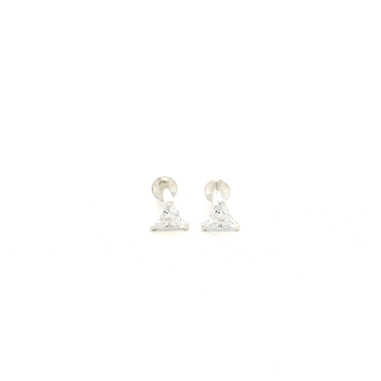 Single White Stone Second Earring