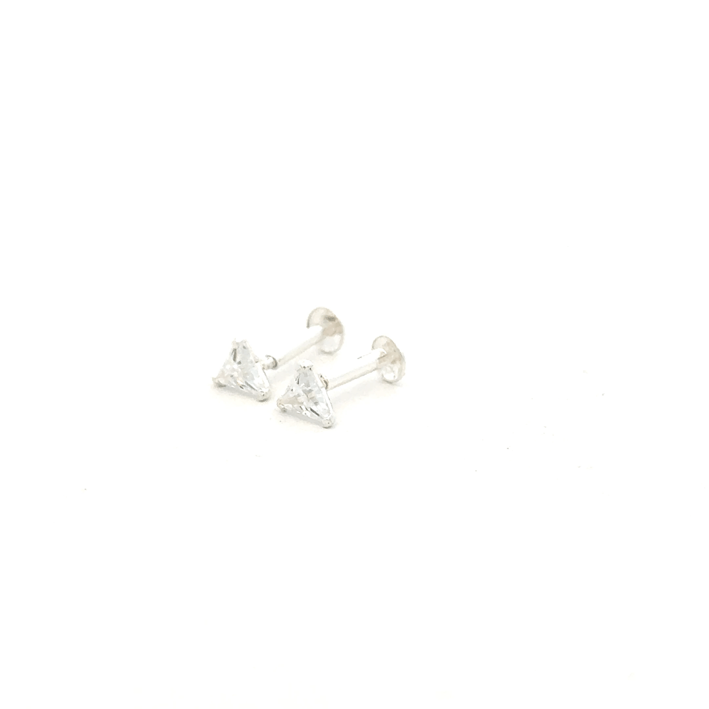 Single White Stone Second Earring