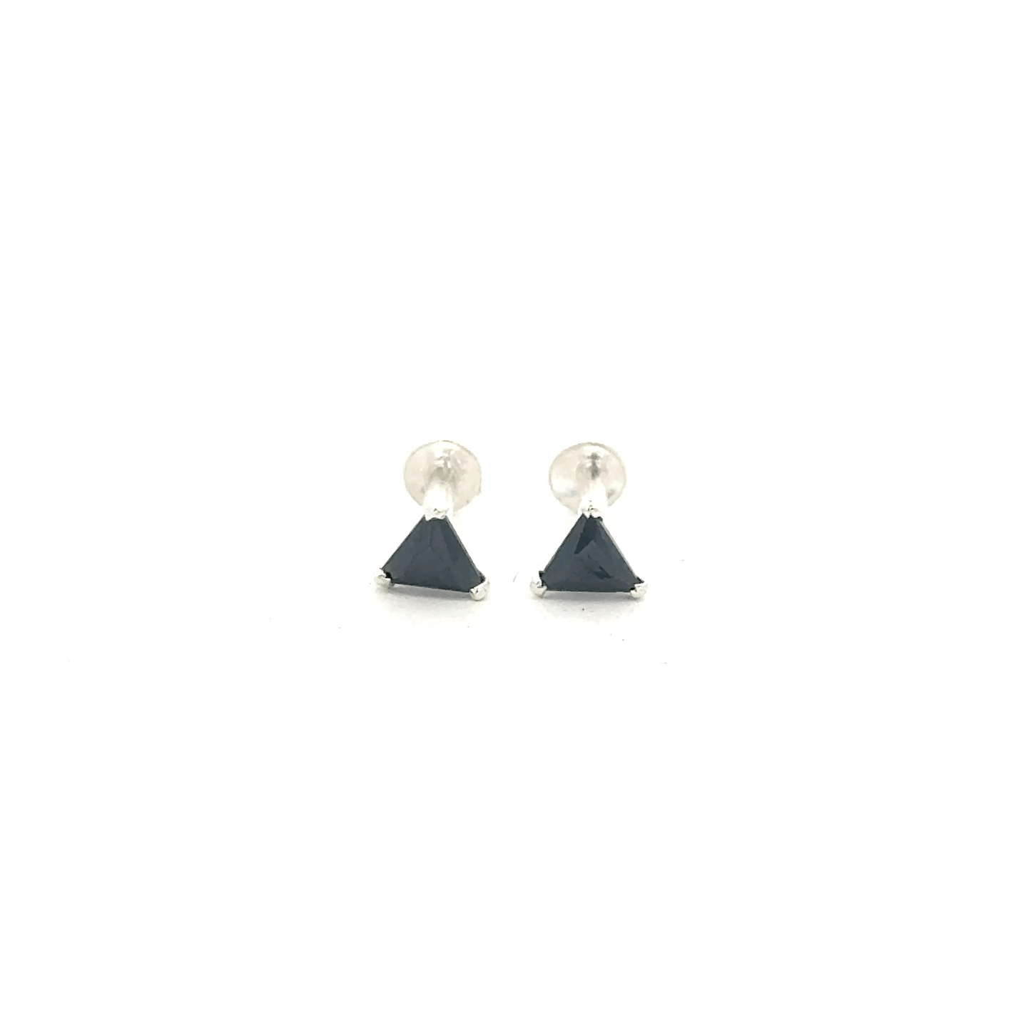 Single Black Stone Second Earring