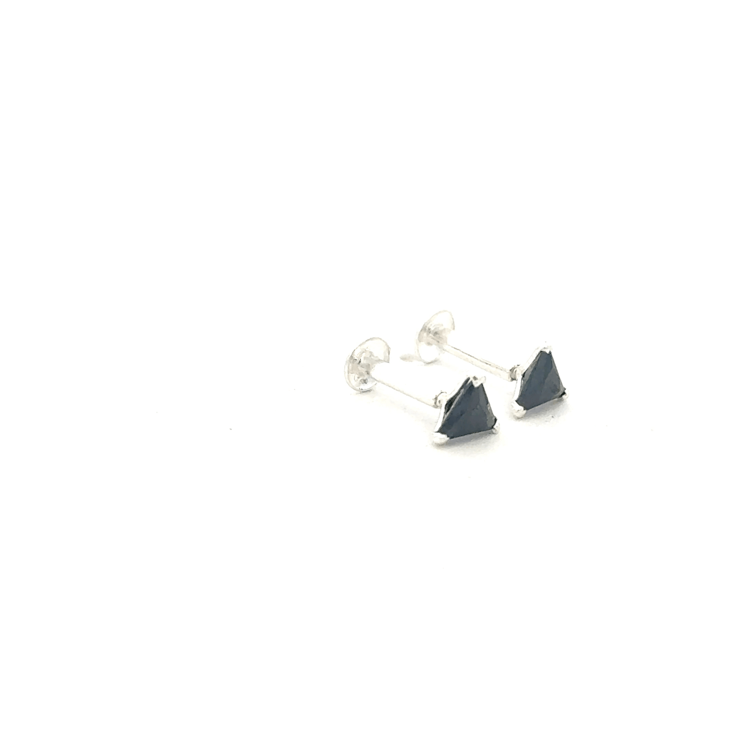 Single Black Stone Second Earring