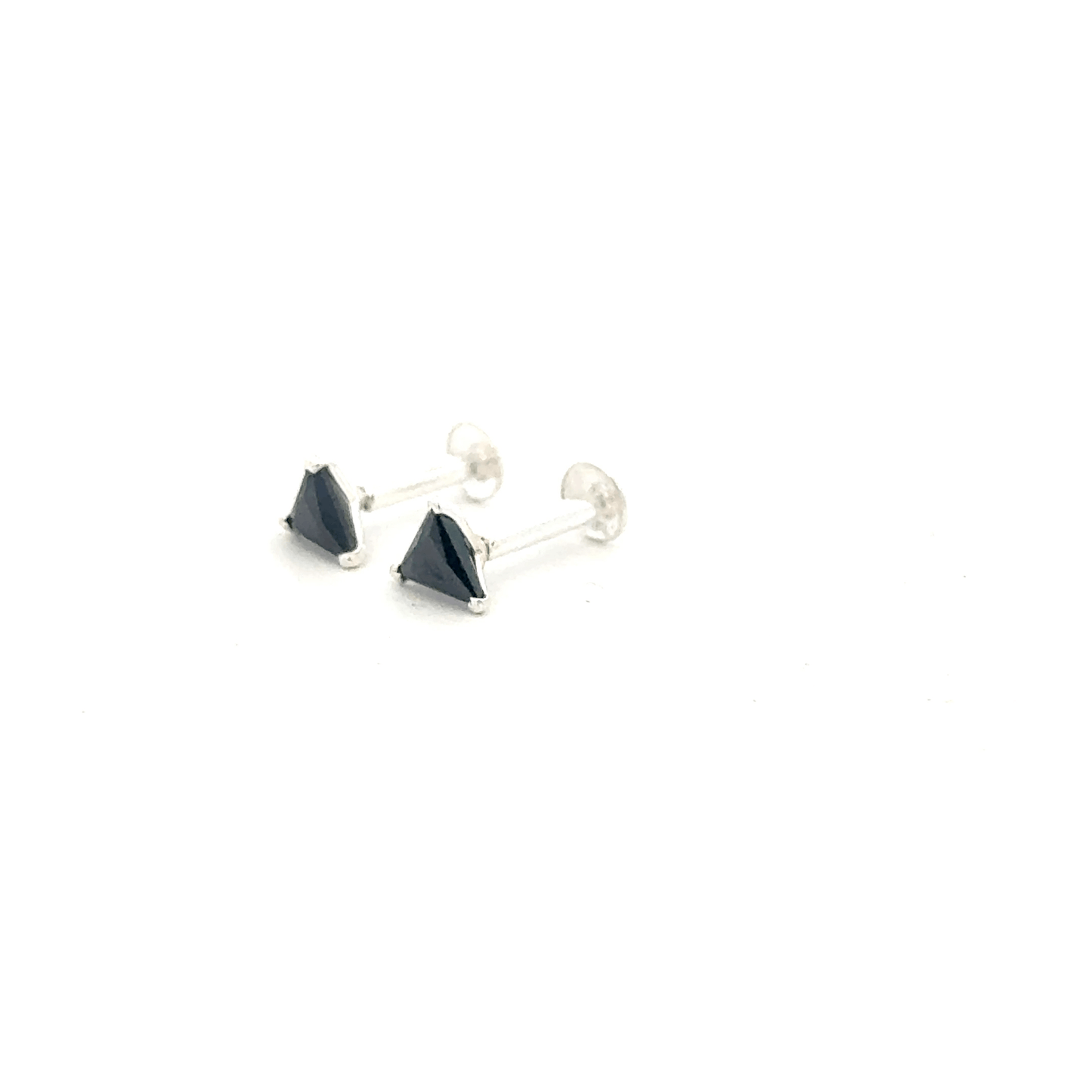 Single Black Stone Second Earring