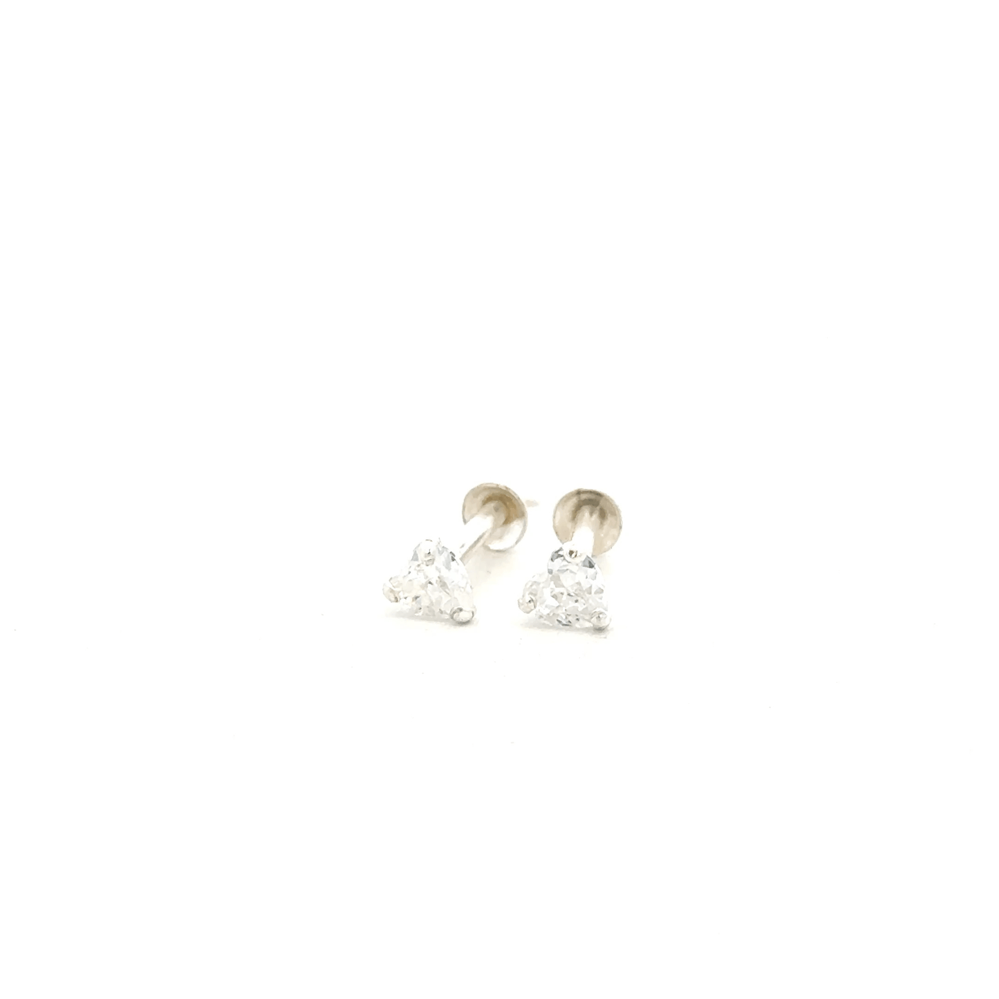 Single White Stone Second Earring