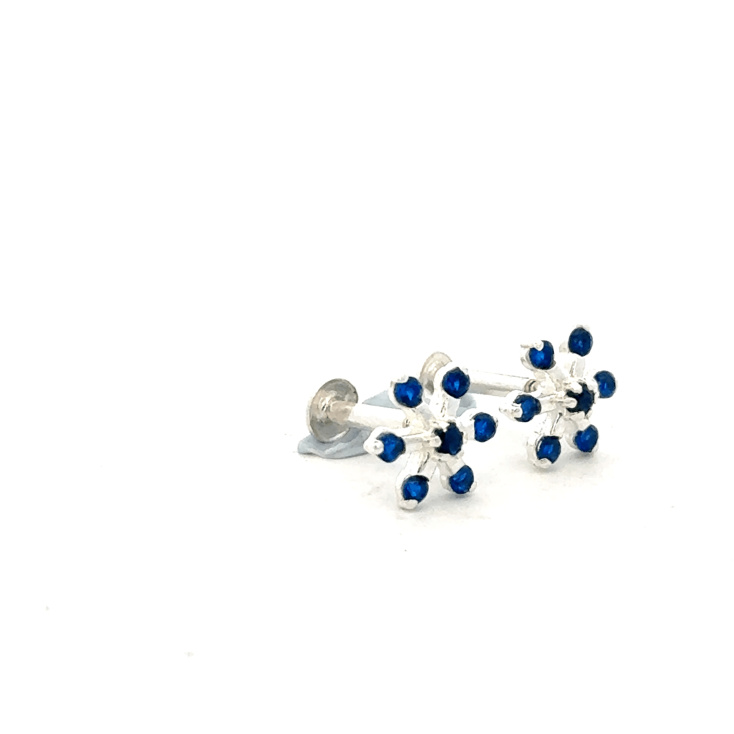 Multistone Blue Second Earrings
