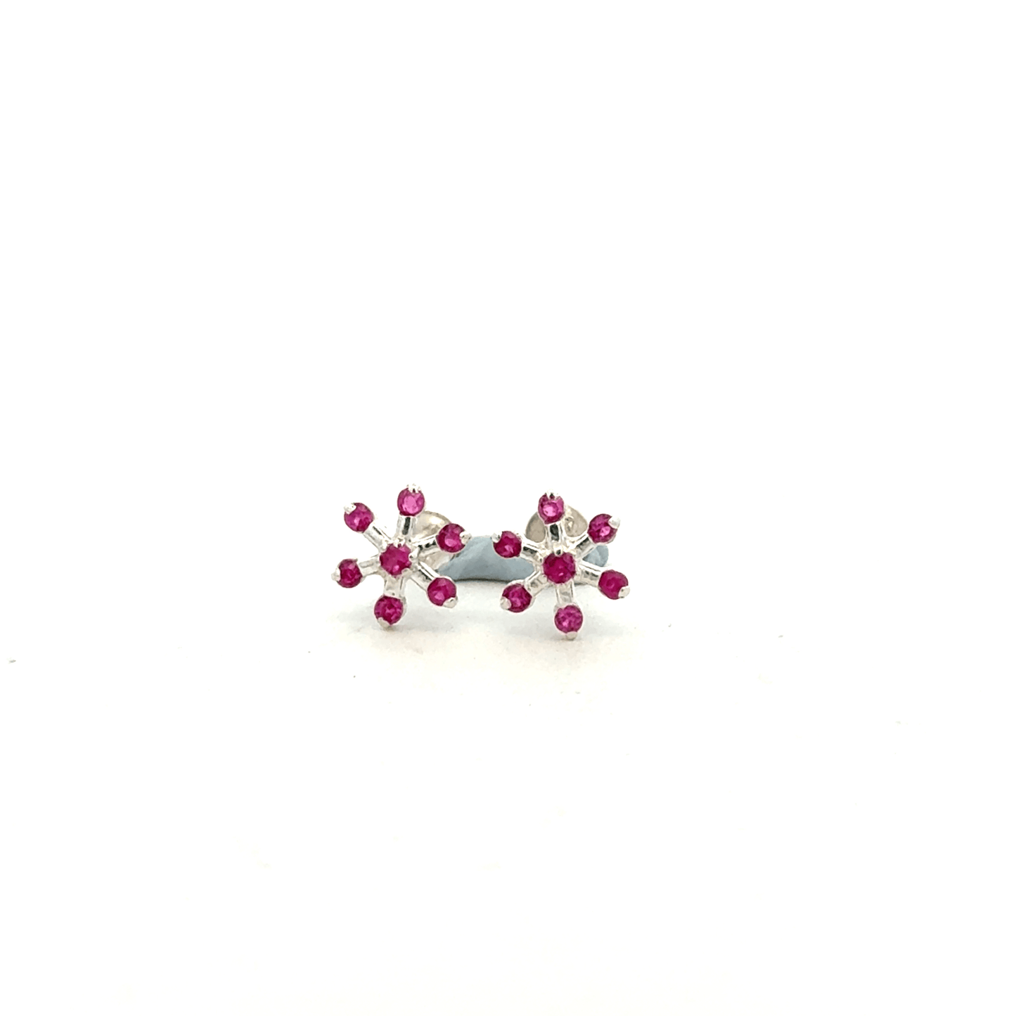 Multistone Red Second Earrings