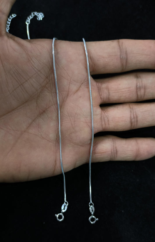 Snake Rhodium Anklet