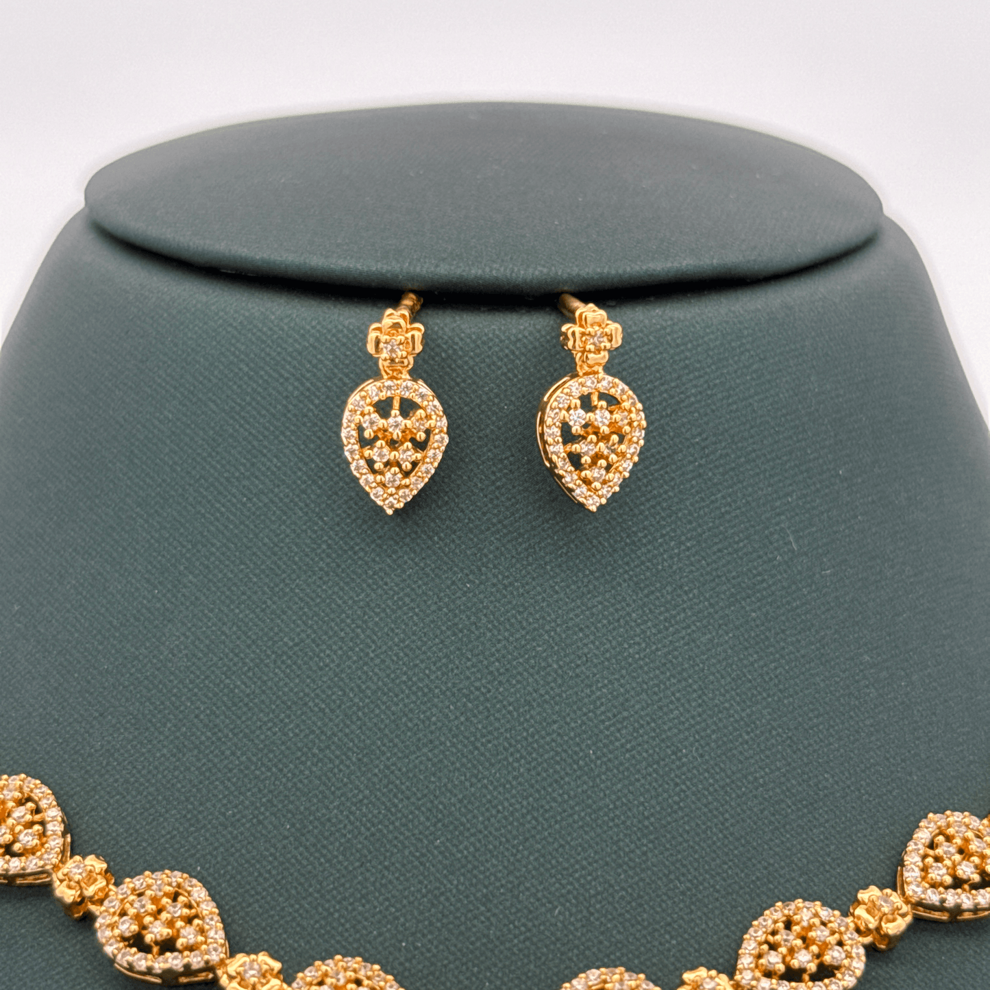 Gold Plated Necklace with earrings