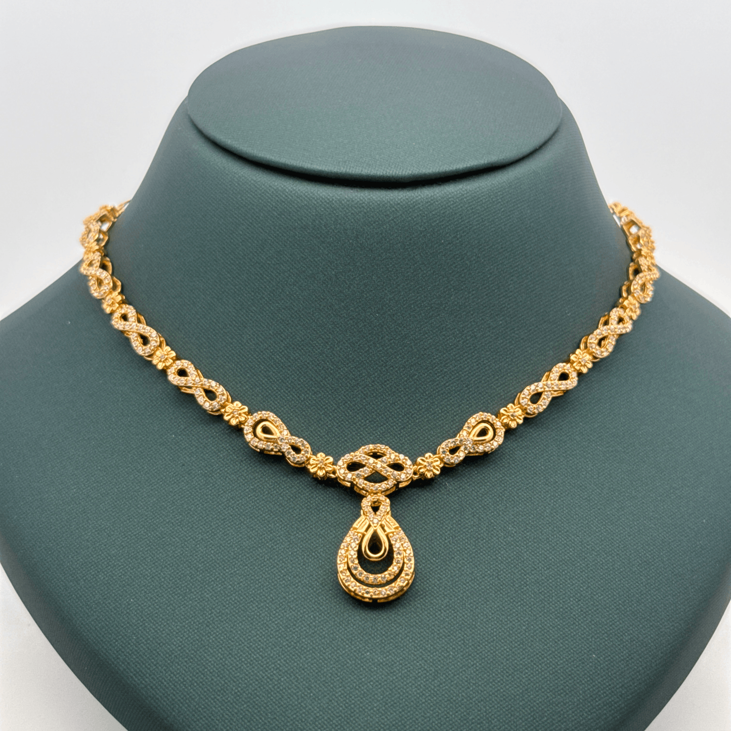 Gold Plated Necklace with earrings