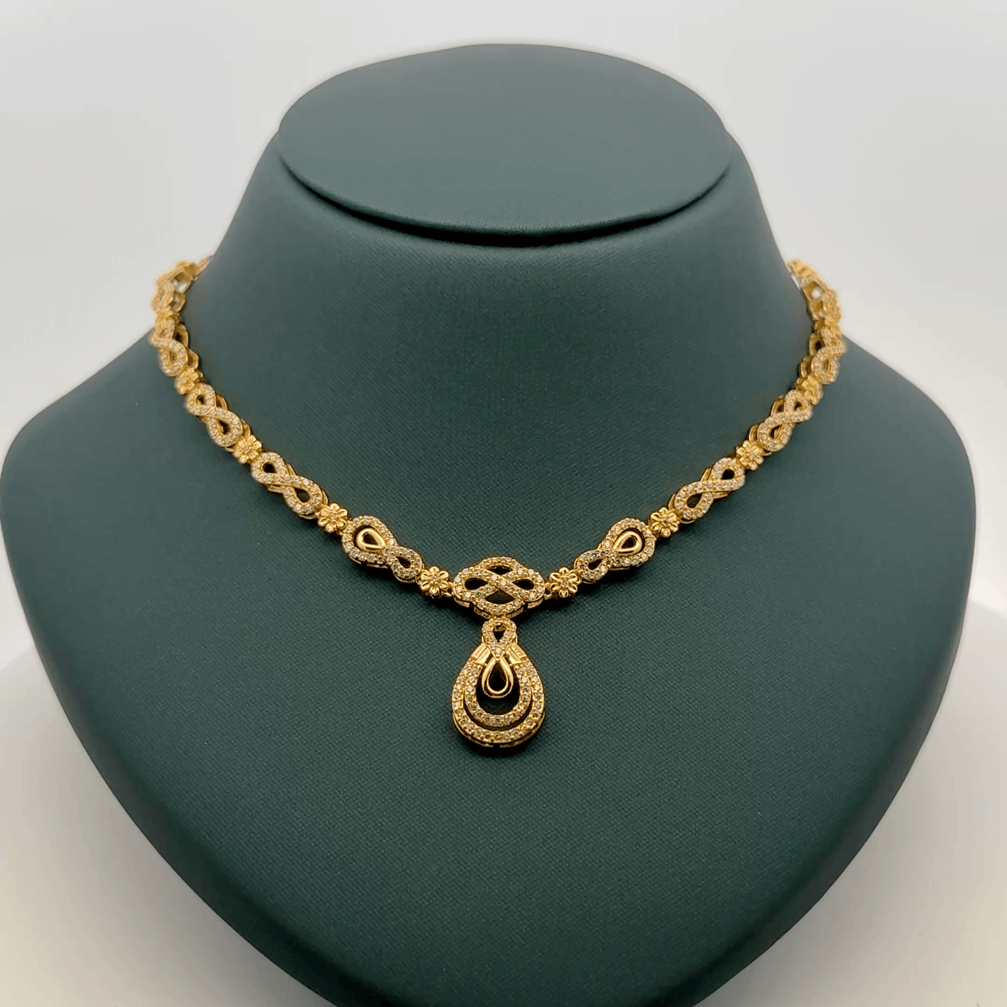 Gold Plated Necklace with earrings
